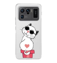 Xiaomi Mi 11 Ultra Uyumlu Kamera Korumalı Kapak Coolcat Tasarımlı Şeffaf Silikon Kılıf
