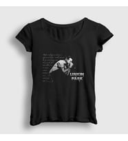 Presmono Kadın Siyah Chester Linkin Park T-Shirt 97389tt