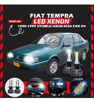 Fiat Tempra Uzun - Kısa Far Uyumlu Şimşek Etkili Led Xenon Pro Series H4