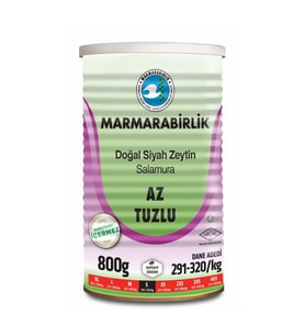 Marmarabirlik Az Tuzlu Siyah Zeytin 800 Gr S 291-320/kg