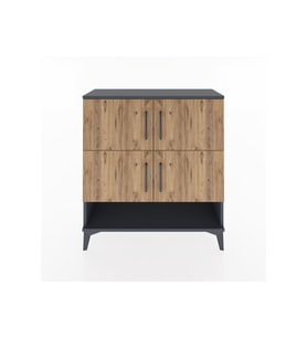 Arges Şifonyer 4 Raflı 4 Kapaklı 88x30x96 Antrasit-Çam