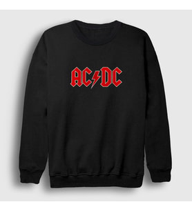 Presmono Unisex Siyah Red AC/DC Sweatshirt 6521tt