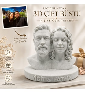 Sevgiliye Özel 3D Figür Hediye – Kişiye Özel 3D Heykel