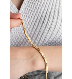 925 Ayar Gümüş Gold Trend Bileklik
