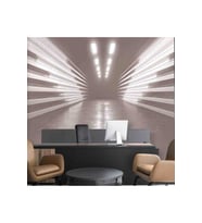 Dreamwall 3D Çizgili Işık Desenli Isı Ve Ses Yalıtımlı Sağlıklı Tekstil Duvar Kağıdı (Beyaz)