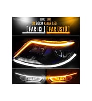 Hyundai İx35 Uyumlu Far Üstü Far İçi Kayar Led 60 Cm Selamlamalı