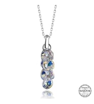 Swarovski Crystal Taşlı Salkım Gümüş Kadın Kolye