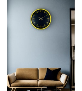 36 Cm Sarı Dekoratif Duvar Saati