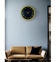 36 Cm Sarı Dekoratif Duvar Saati