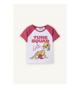 Defacto Looney Tunes Cropped Fıt Bisiklet Yaka Ribana Beyaz Kız Çocuk T-Shirt G8309A8/WT34