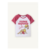Defacto Looney Tunes Cropped Fıt Bisiklet Yaka Ribana Beyaz Kız Çocuk T-Shirt G8309A8/WT34