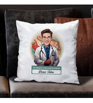 Kişiye Özel Hediye Karikatürlü En İyi Kadın Doğum Uzmanı Yastık