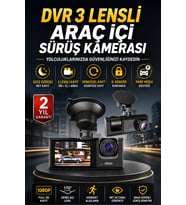 170 Derece Geniş Açılı Full HD 3 Kameralı Araç Kamerası
