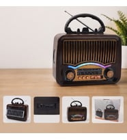 Solar Nostalji Müzik Kutusu - Şarjlı - FM Radyo - Bluetooth Özellikli - Retro Tasarımlı