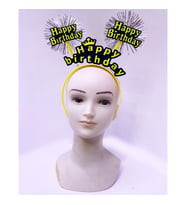 Periboia Happy Birthday Neon Sarı Tacı (Karışık)