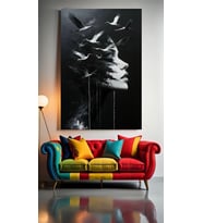 SOYUT FOTOĞRAF V1 Ev Duvar Salon Güzellik Salonu Ofis Dükkan Dekarasyon Kanvas Tablo (Çok Renkli)