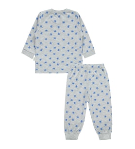 Civil Baby Erkek Bebek Pijama Takımı 6-18 Ay  Karmelanj (Gri)