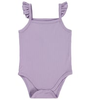 Albimini Askılı Fırfırlı 0-18 Ay Çıtçıtlı Badi - Pembe