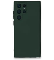 Newface Samsung Galaxy S23 Ultra Kılıf Nano içi Kadife Silikon - Koyu Yeşil