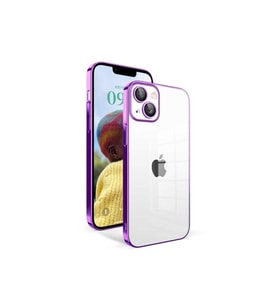 Apple iPhone 14 Uyumlu Kılıf Kamera Korumalı Renkli Çerçeveli Zore Garaj Kapak