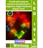#Led Dekoratif Parıltı 4 Metre 20 Led Pilli 2 Kademeli Şık Hediye Kutusu Yılbaşı Ağacı Süsü Led Işık