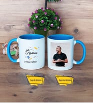 Sınıf Öğretmeni Kupa Bardak Mavi Fotoğraflı Öğretmenler Günü Hediyesi