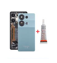 Redmi Note 13 Pro 4G Arka Kapak - Arka Pil Batarya Kapağı Kamera Lensli + B7000 Yapıştırcı - 2312fPCA6G Uyumlu (Yeşil)