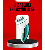 Northcity 3'ü 1 Arada Epilatör Su Geçirmez Metal Başlıklı LED Işıklı 90 Dakika Şarjlı