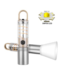 10W Zoomlu Led Powerbank Özellikli Şarjlı Kamp El Feneri