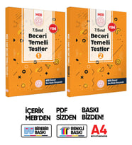 7.Sınıf MEB Beceri Temelli Testler 1 Ve 2. Kitap Set Örnek Soru Bankası (Renkli Baskı) BASKI ÜCRETİ