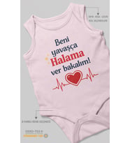 Beni yavaşça halama ver bakalım Sıfır Kollu Bebek Zıbını %100 Pamuk