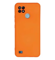 Realme C21 Kılıf Nano içi Kadife Silikon - Turuncu
