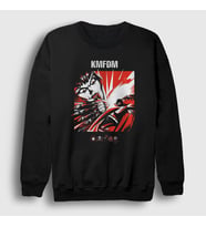 Presmono Unisex Siyah Symbols Rock Kmfdm Sweatshirt 540129tt