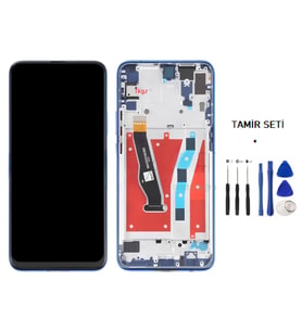 Tkgz Y9 Prime 2019 Uyumlu Lcd Ekran Dokunmatik -A- KaLite ÇITALI MAVİ + TAMİR SETİ