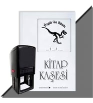 Kişiye Özel  Dinazor İskelet 2 Tarihli Kitap Kaşesi (Siyah)