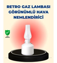 pilelistore- Kablosuz Retro Buhar Makinesi Gaz Lambası Tasarım Ledli Difüzör