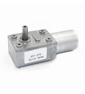 JGY370 DC 12V 5 Rpm Redüktörlü DC Motor 2 Yönde Dönme L Tip 26kg.cm Yüksek Tork Metal Dişli
