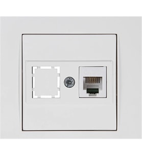 Mutlusan Rita Telefon Prizi 1XRJ12 Beyaz Bilisterli  (2220 125 0101B)