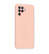 Reno 5 Lite Kılıf Nano İçi Kadife  - Pudra