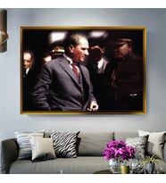 Altın Çerçeveli dekoratif tablo l1543 (Gold)