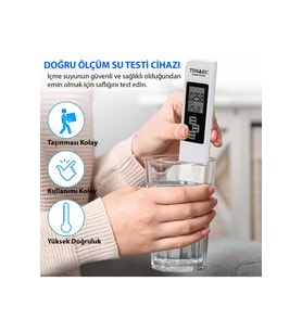 3in1 Dijital Tds Su Kalitesi Sıcaklık Ölçüm Cihazı
