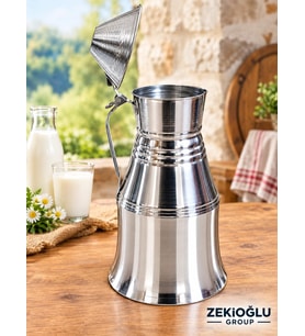Alüminyum Güğüm No 3 Beyaz 3 Litre su Süt Güğümü Sütlük Su Yoğurt Ayran Saklama Kabı