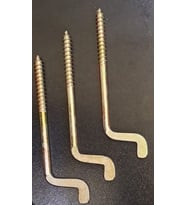VİDALI L KANCA - DOLAP KİLİT MANDALI - L PİTON - MİM MANDAL 8 cm