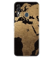 Spark 8T Kılıf Silikon Desen Özel Seri Map Planet 1656