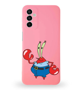 Samsung Galaxy A04s Uyumlu Lansman Kılıf Altı Kapalı İçi Kadife  Bay Yengeç Tasarımlı  Kapak (Şeffaf)