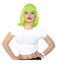 Küt Kahküllü Fiber Sen Peruk / Neon Sarı