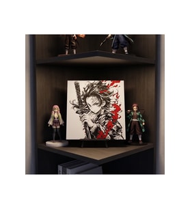 Demon Slayer Tanjiro Kamado HueForge 3D Dekoratif Masaüstü Tablo - Demon Slayer - Tanjiro Hueforge
