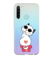 Xiaomi Redmi Note 8 Uyumlu Kapak Coolcat Tasarımlı Şeffaf Silikon Kılıf