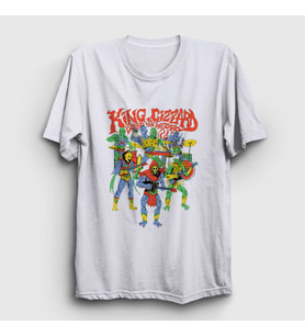 Presmono Unisex Beyaz Band King Gizzard And The Lizard Wizard T-Shirt 489057tt (Beyaz)