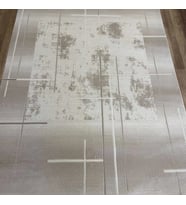 Hoom Rugs Gusto 1347A Krem Bej Modern Halı Mikrofiber Polyester Hav Vermez Spor Saçaklı Halı